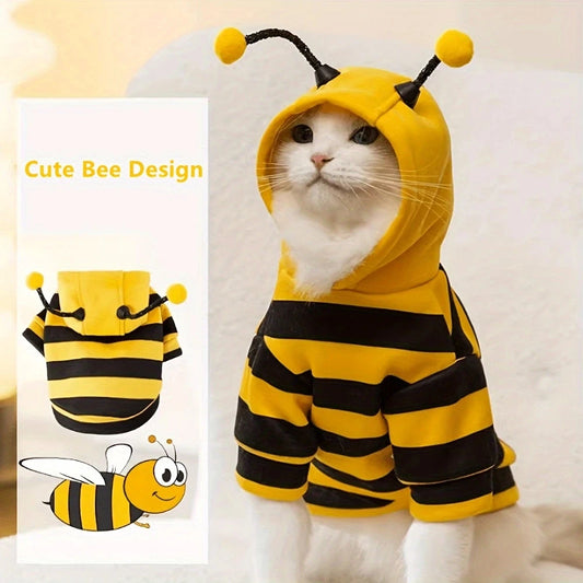 Abrigo de Abeja para Perros y Gatos con Capucha