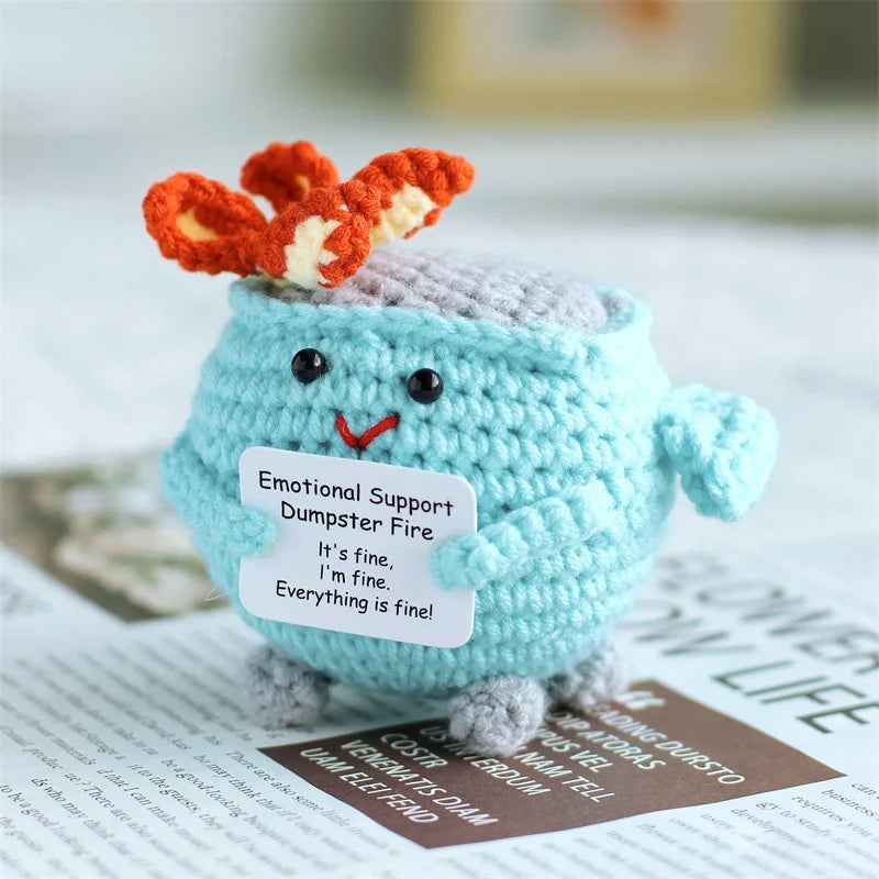Adorno de Vaca Tejida a Mano - Regalo de Energía Positiva y Motivación