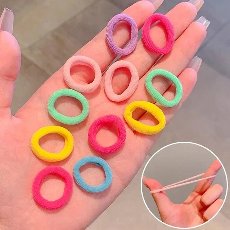 200 Piezas de Ligas de Cabello de Nylon - Coletas Elásticas Coloridas