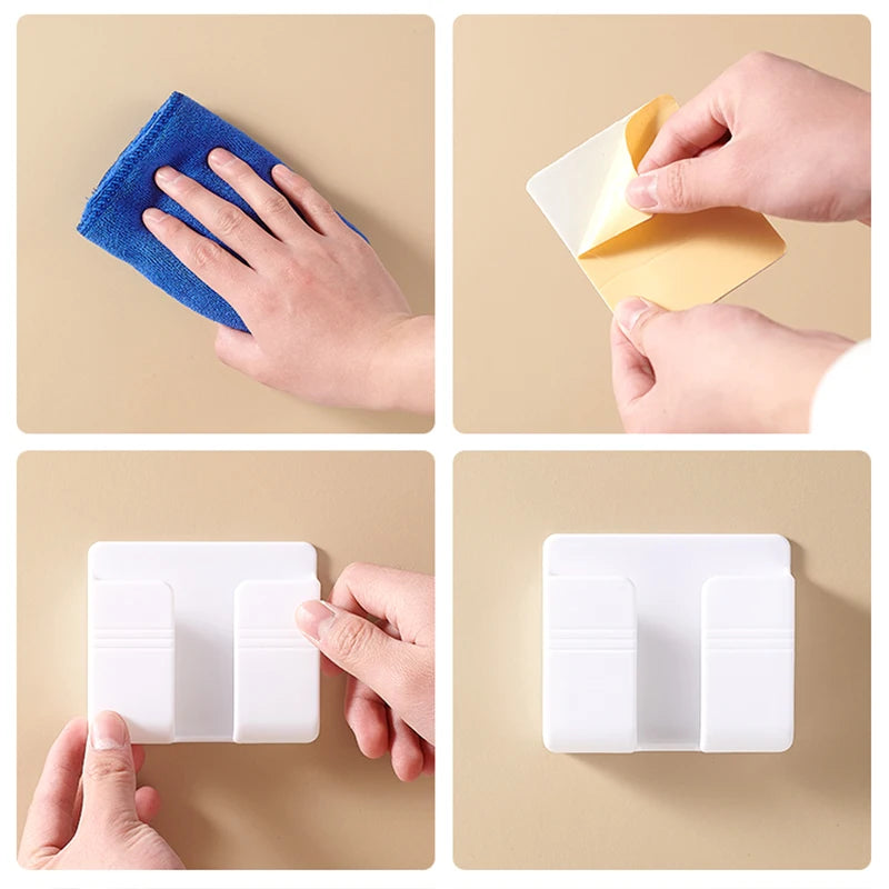 Soporte de Carga para Celular de Pared - Estante Adhesivo para Smartphone