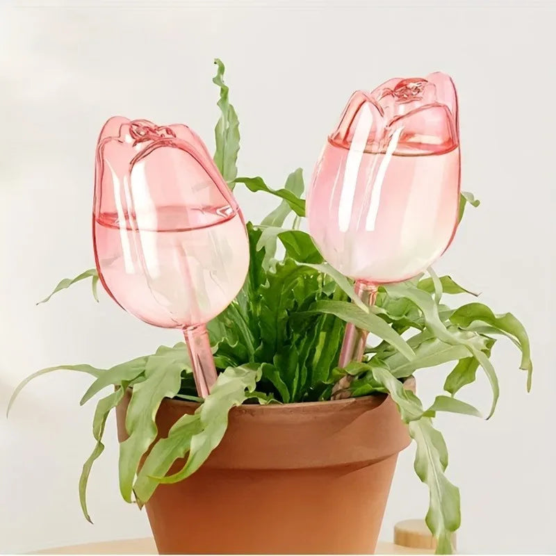 Regador Automático para Plantas en Forma de Tulipán - Plantas Decorativas