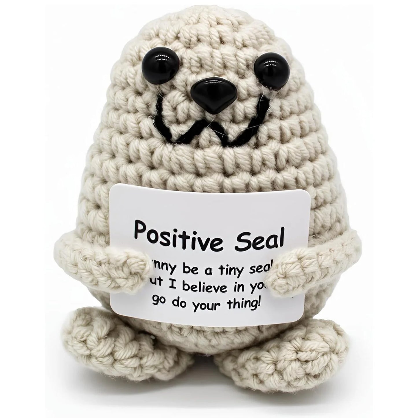 Adorno de Vaca Tejida a Mano - Regalo de Energía Positiva y Motivación