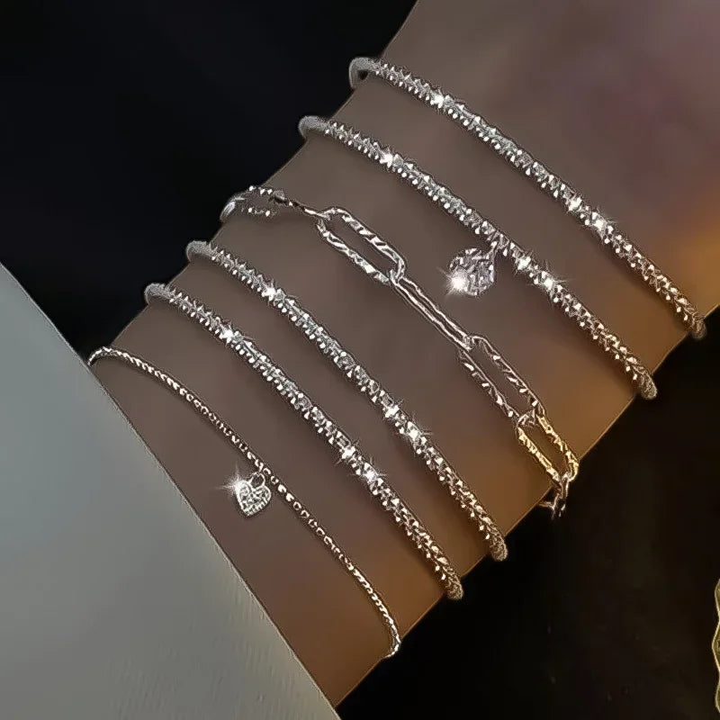 Pulsera Fina con Destellos – Accesorio de Noche, Look Glam