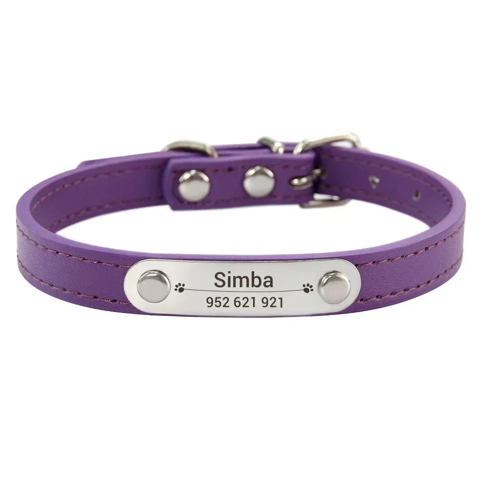 Collar Personalizado para Perro con Placa Grabada