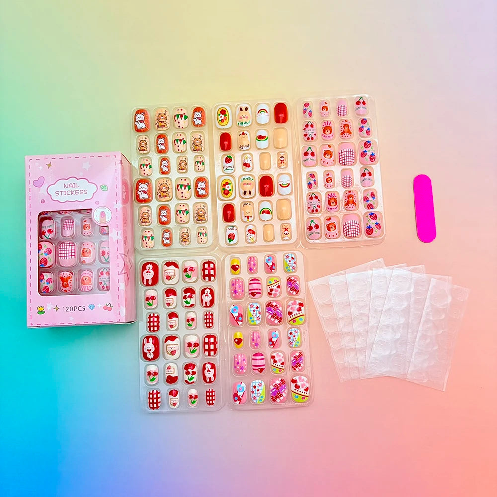 Set de Uñas Postizas Kawaii para Niñas