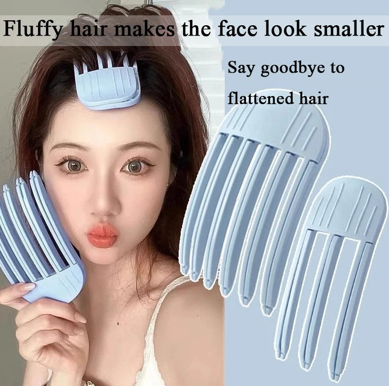 Pinza para flequillo con efecto de volumen y rizado – Elevación de raíz sin calor para mujer. Herramienta de peinado natural para el cuidado del cabello