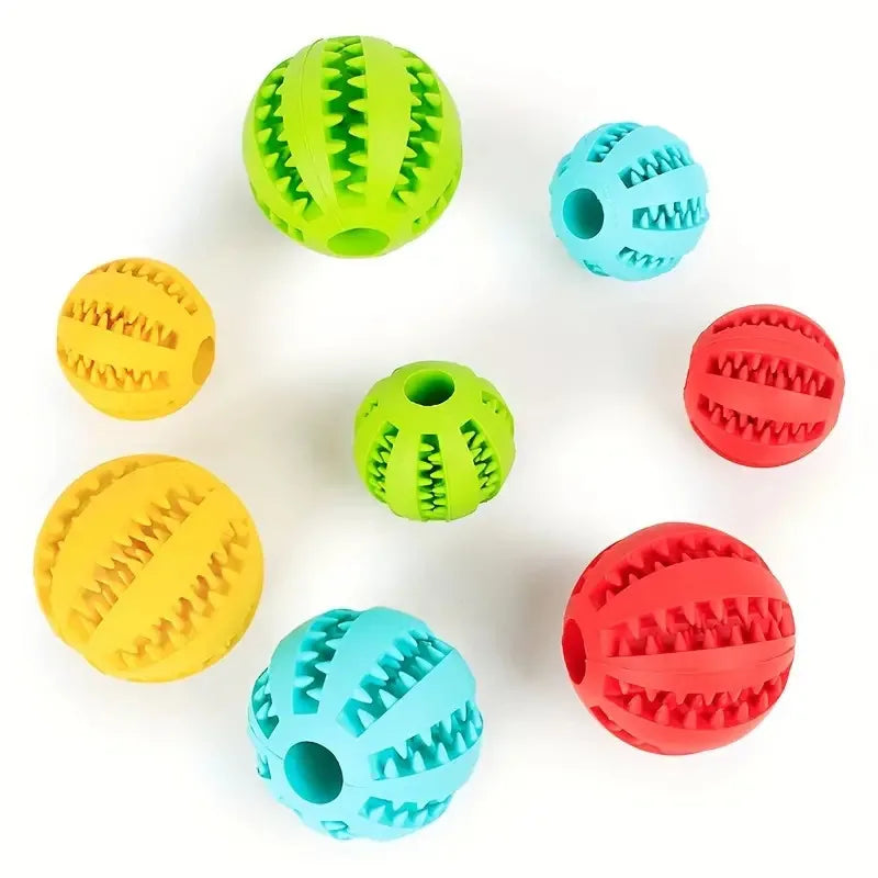 Pelota Interactiva para Mascotas de Goma Limpieza Dental