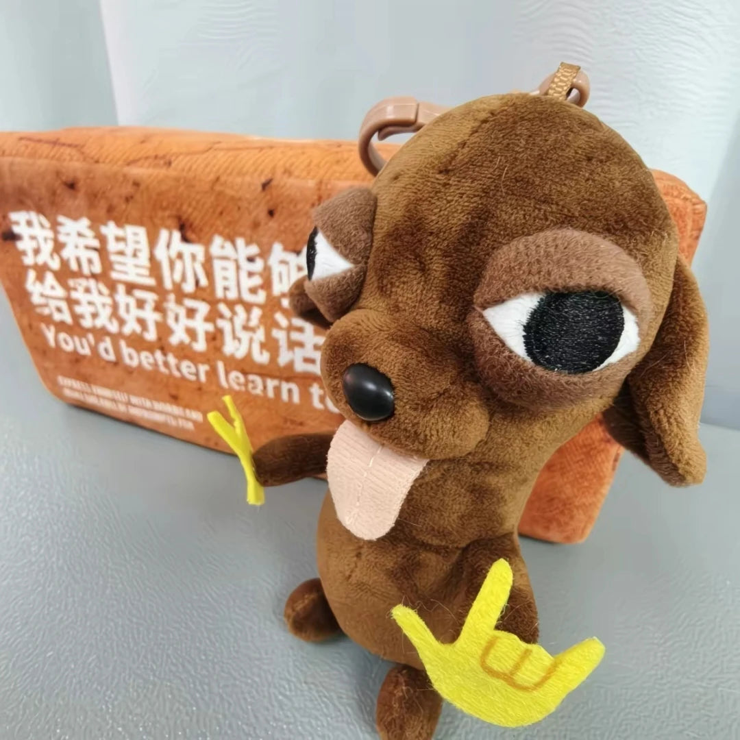 Peluche Perro Chihuahua Inspirado en Sticker Viral – Diseño Divertido y Original