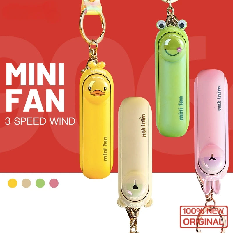 Mini Ventilador Portátil Recargable USB con Linterna
