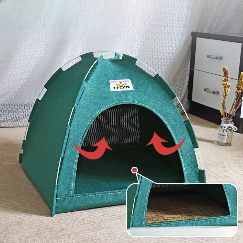 Casa Cueva para Gatos y Perros Pequeños – Cama para Mascotas Plegable y Portátil