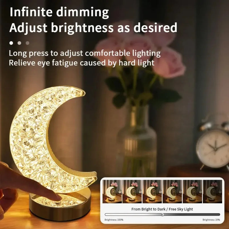 Lámpara LED Decorativa Luna y Estrella Recargable