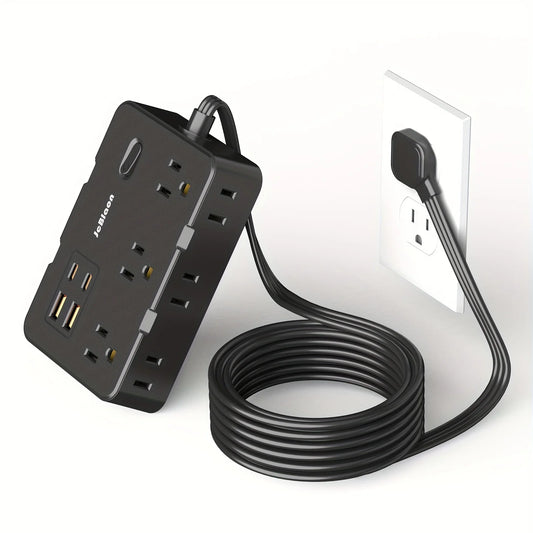 Extensión Multicontacto con USB y USB-C (Protección contra Sobretensión)