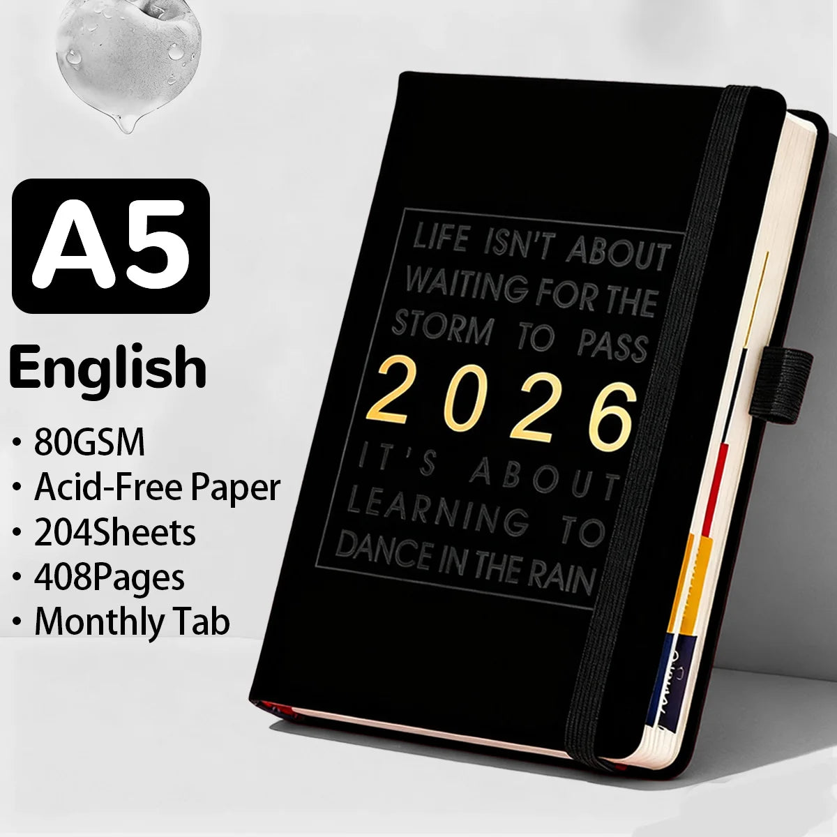 Planificador 2026 A5 Premium – Agenda Ejecutiva 412 Páginas