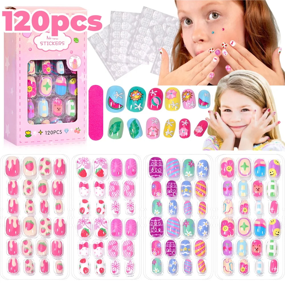 Set de Uñas Postizas Kawaii para Niñas