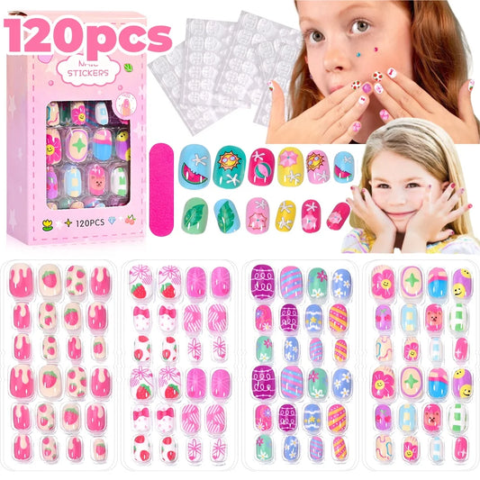 Set de Uñas Postizas Kawaii para Niñas