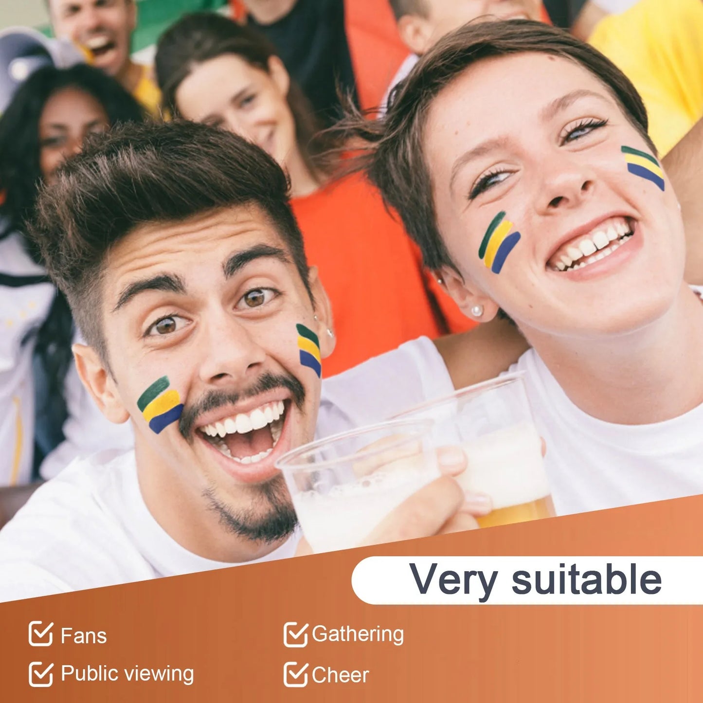 Pintura Facial Tricolor con Rodillo – Edición Mundial 2026