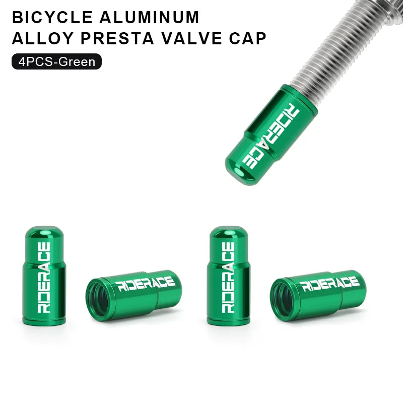 Tapas de Válvula Presta RIDERACE - Aleación de Aluminio CNC para MTB