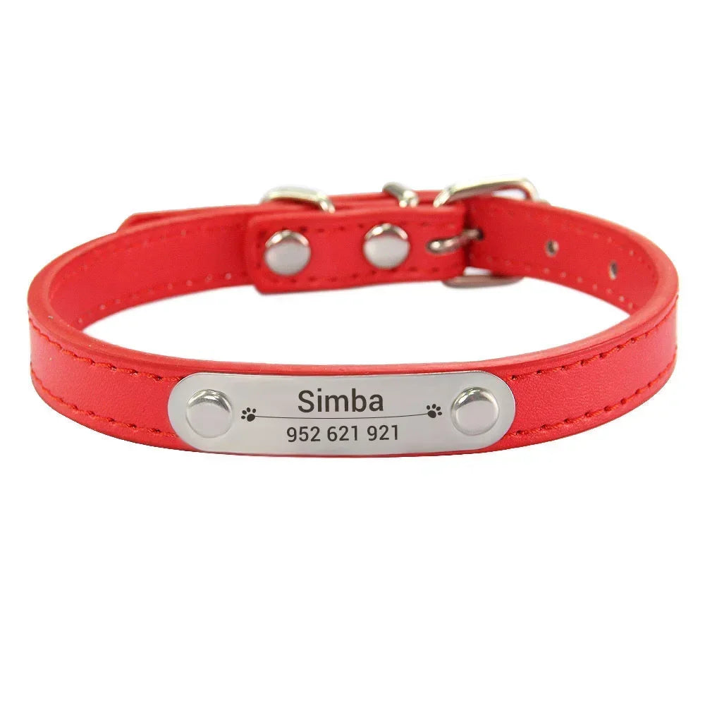 Collar Personalizado para Perro con Placa Grabada