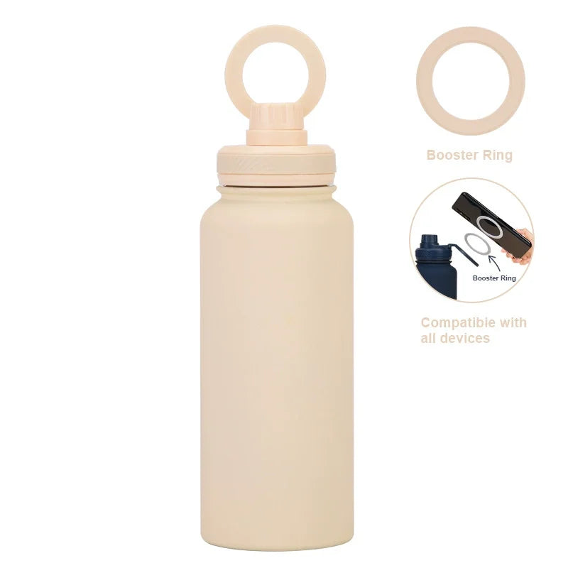 Botella Térmica con Soporte Magnético para Celular (1000 ml)