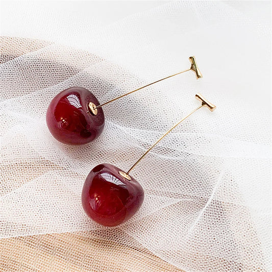 Aretes Cereza Acrílicos – Diseño Cute y Fashion, Accesorio Dulce y Original