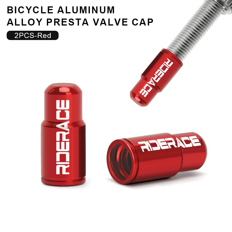Tapas de Válvula Presta RIDERACE - Aleación de Aluminio CNC para MTB