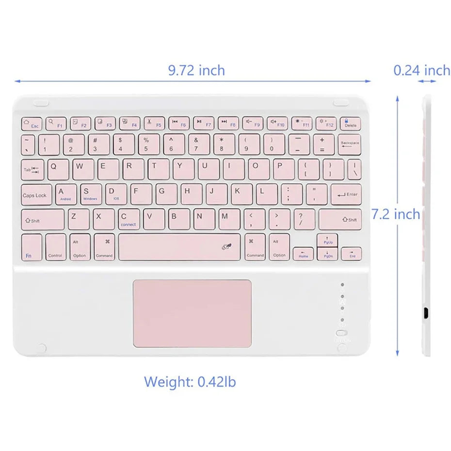 Teclado Bluetooth 10 Pulgadas para iPad y Tablet – Compacto Español/Inglés