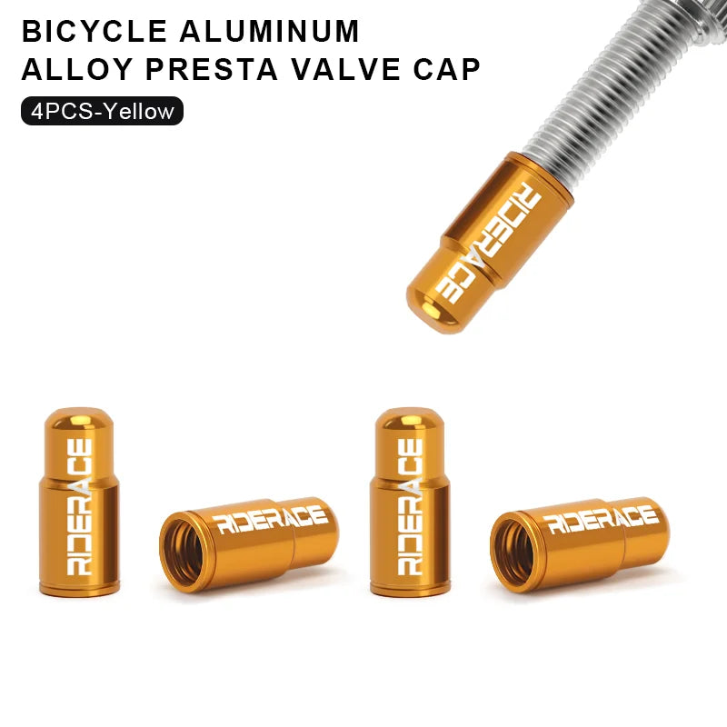 Tapas de Válvula Presta RIDERACE - Aleación de Aluminio CNC para MTB