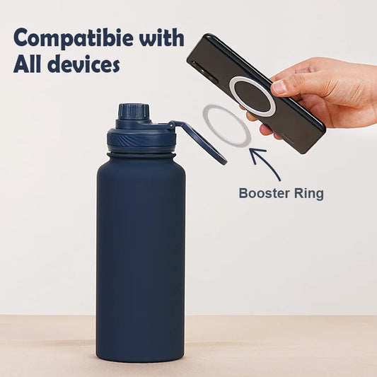 Botella Térmica con Soporte Magnético para Celular (1000 ml)