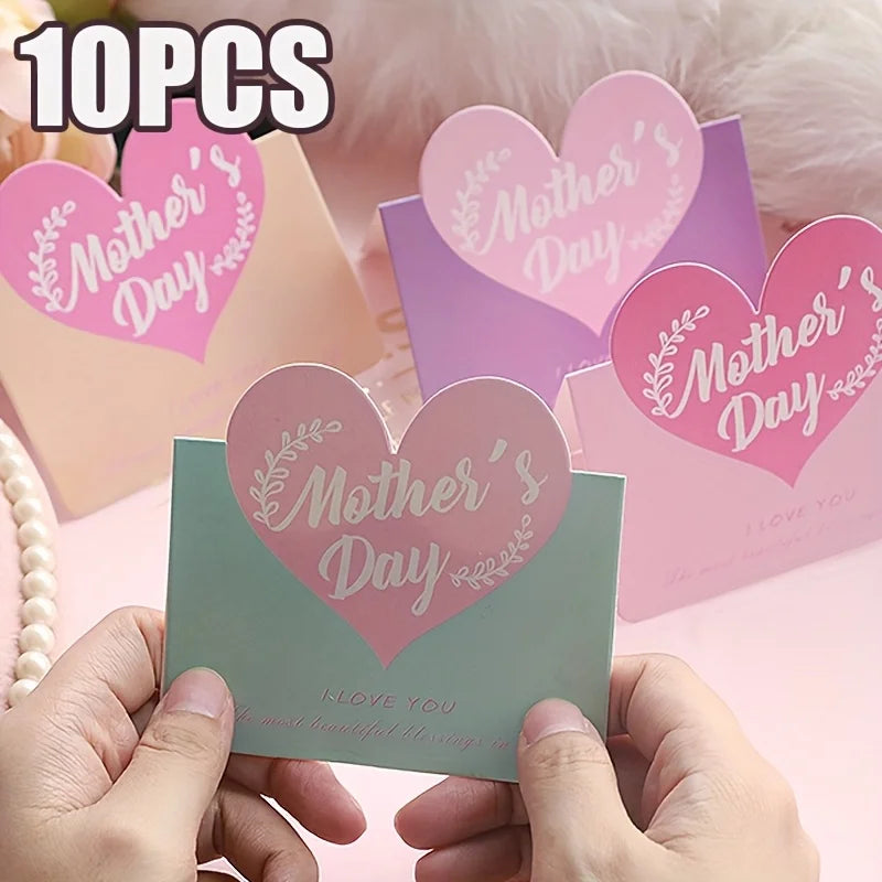 Tarjetas de Mensaje para Regalos - Pack de 10 Corazones para Escribir