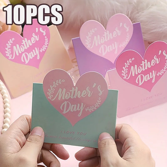 Tarjetas de Mensaje para Regalos - Pack de 10 Corazones para Escribir