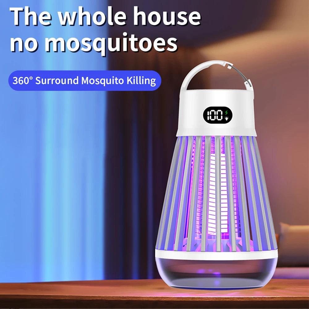 Lámpara Antimosquitos Recargable USB con Luz UV (Portátil 2 en 1)