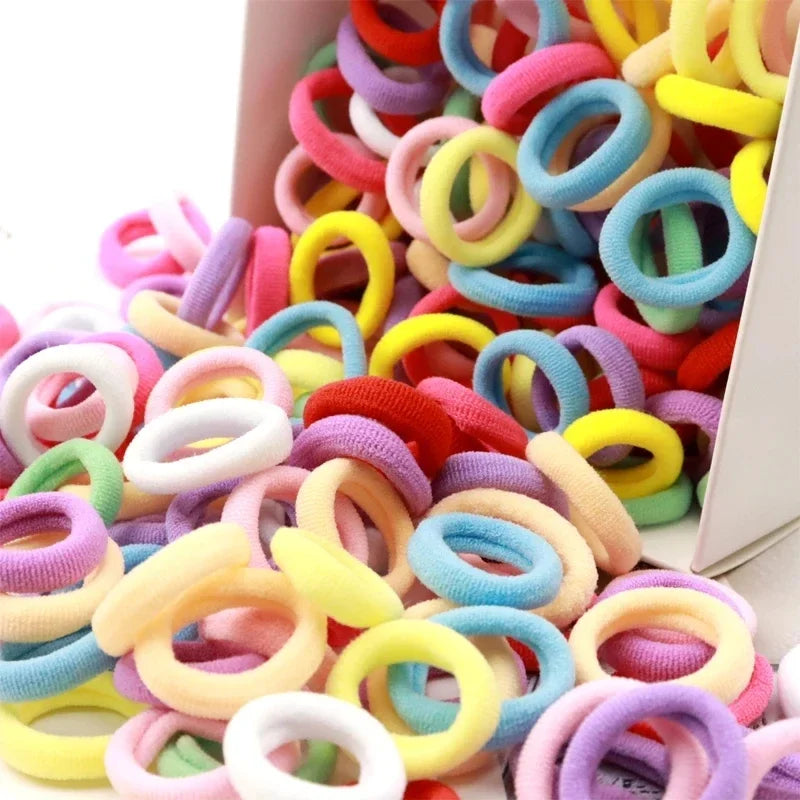 200 Piezas de Ligas de Cabello de Nylon - Coletas Elásticas Coloridas