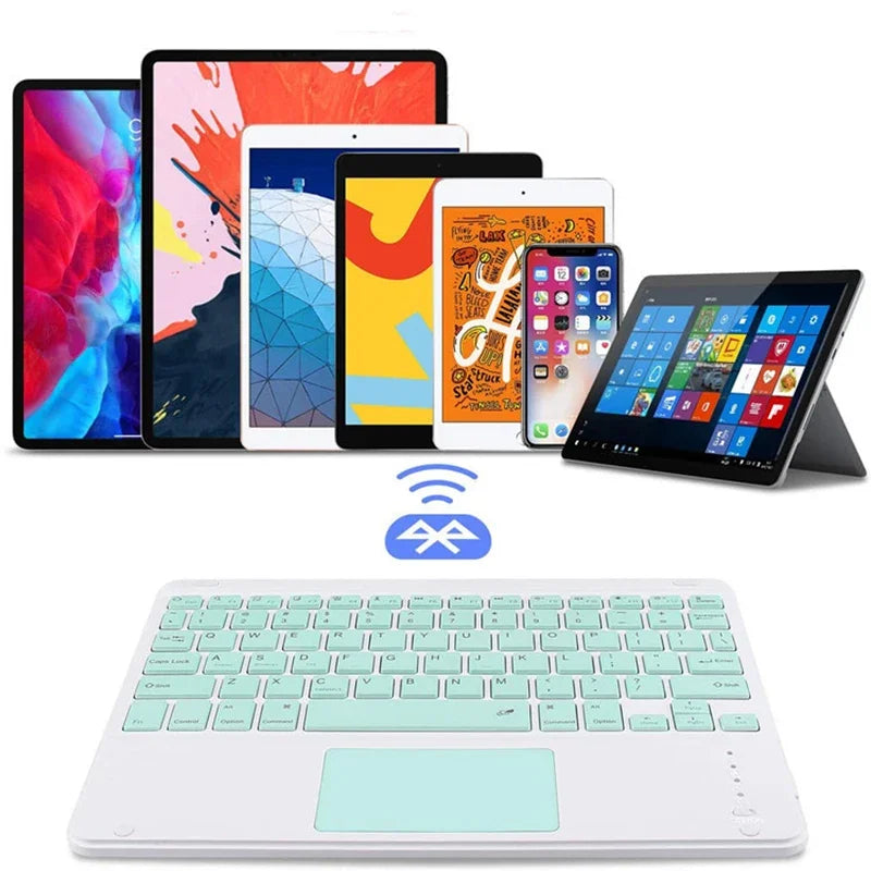Teclado Bluetooth 10 Pulgadas para iPad y Tablet – Compacto Español/Inglés