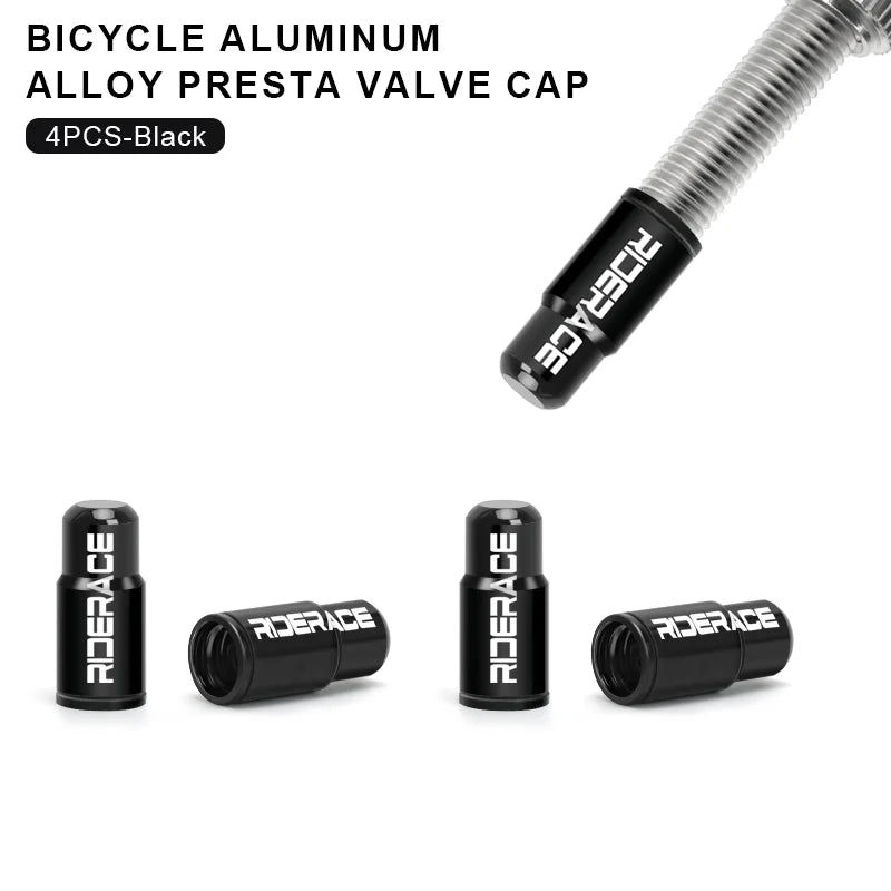 Tapas de Válvula Presta RIDERACE - Aleación de Aluminio CNC para MTB