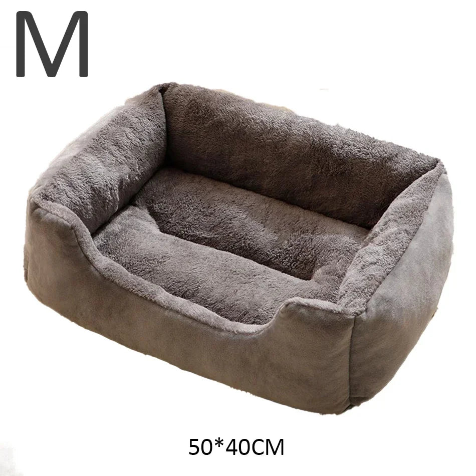 Cama Suave para Perros y Gatos con Bordes Elevados – Cama Acolchada para Mascotas