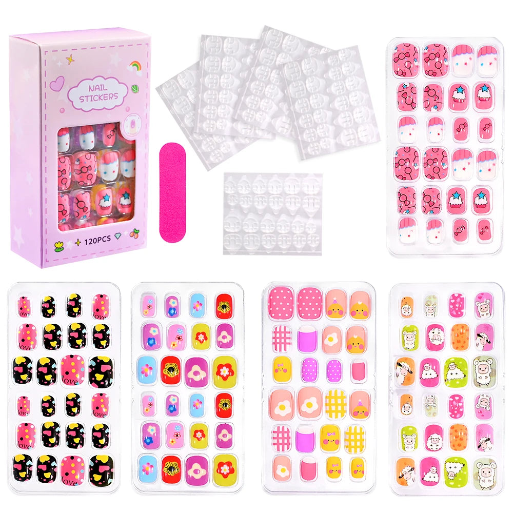 Set de Uñas Postizas Kawaii para Niñas