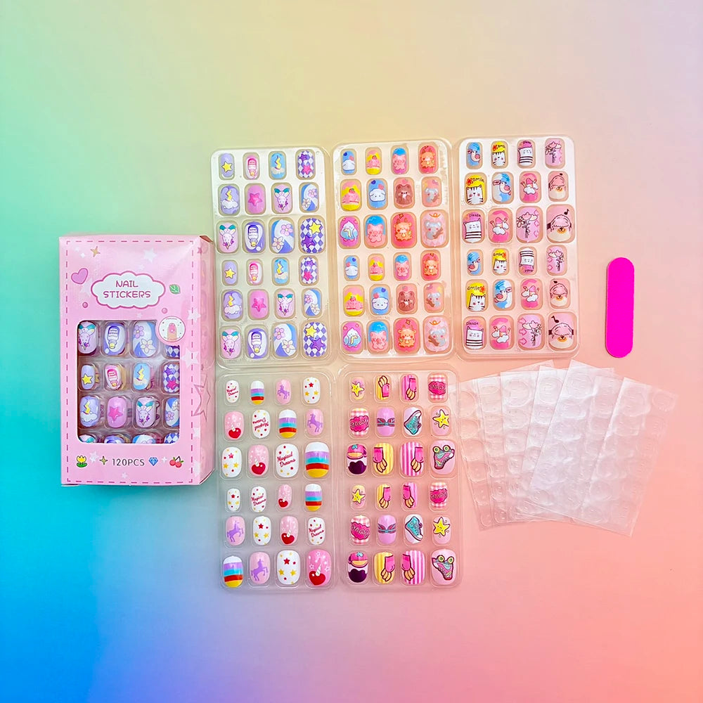 Set de Uñas Postizas Kawaii para Niñas