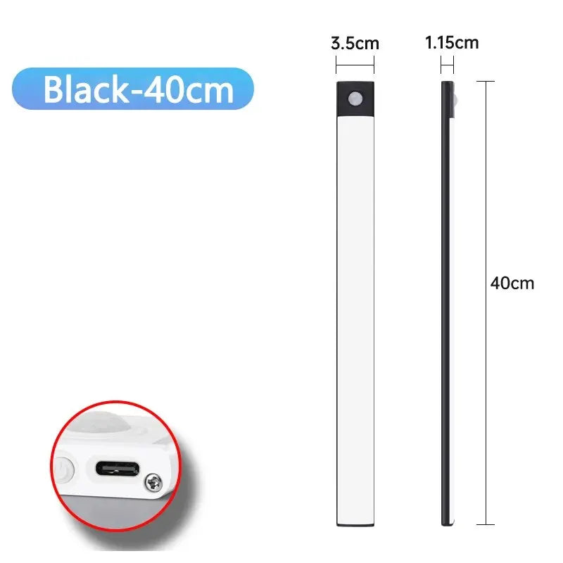 Lámpara LED para Gabinete con Sensor de Movimiento - Recargable USB-C