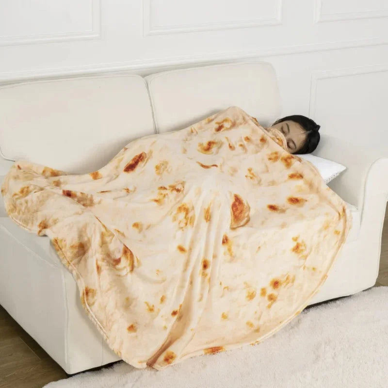 Manta Tortilla Gigante Suave – Cobija Divertida Decorativa, Calida y Ligera para el Hogar