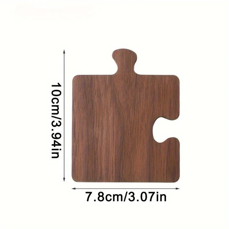 Portavasos de Madera Tipo Rompecabezas