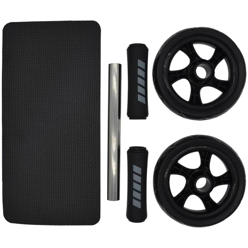 Ab Roller Doble Rueda con Rodillera – Entrenamiento de Core en Casa, Entrenamiento de Abdomen y Brazos