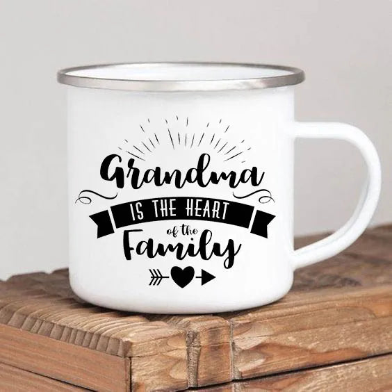 Regalo para la Mejor Abuela del Mundo - Taza de Peltre Blanca 8cm