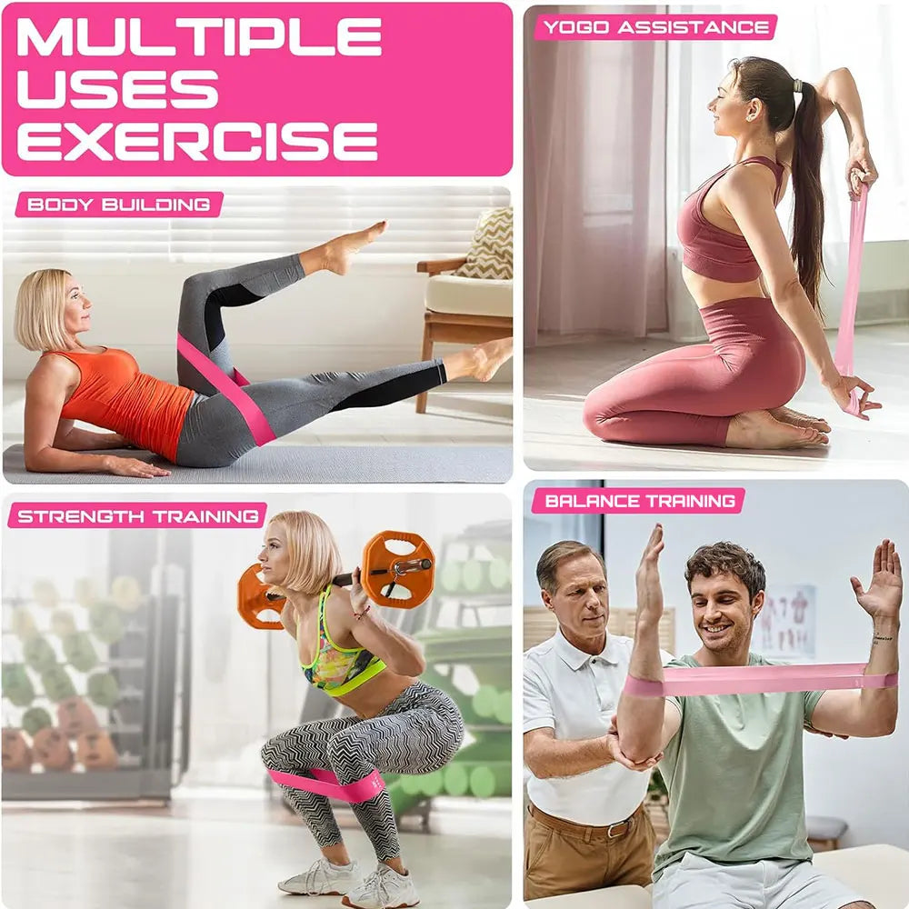 Bandas de Resistencia para Ejercicio (Set de 5) | Bandas Elásticas para Fitness y Entrenamiento