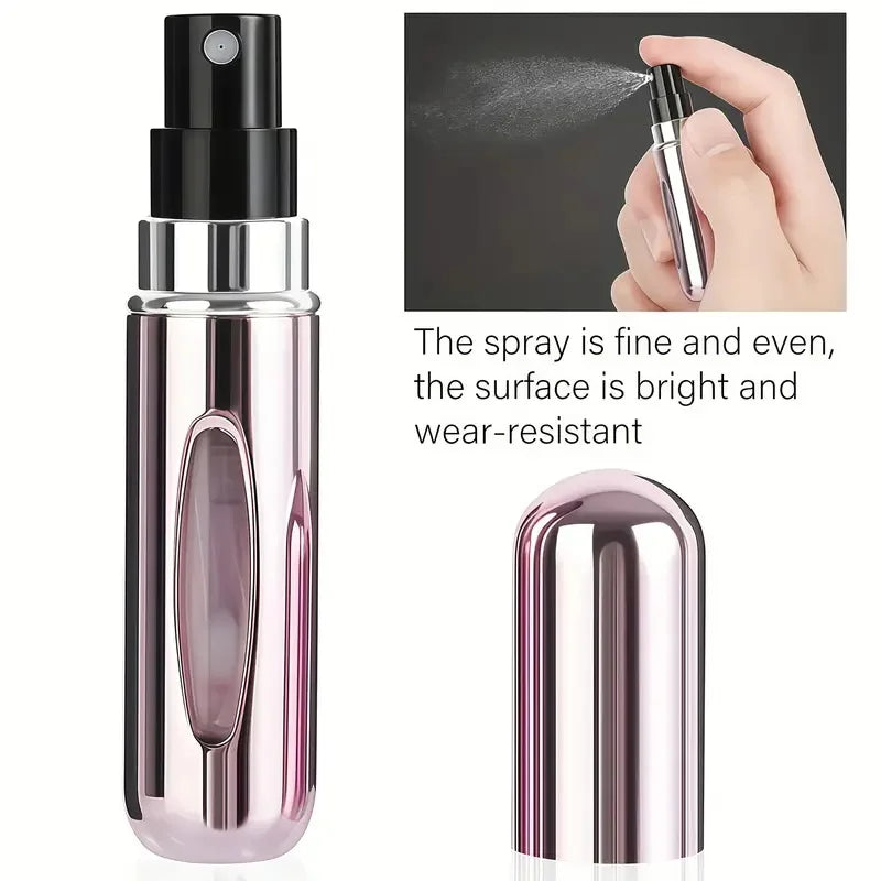Botella Mini Spray Recargable – Ideal para Perfume o Líquidos de Viaje, Compacto y Portátil
