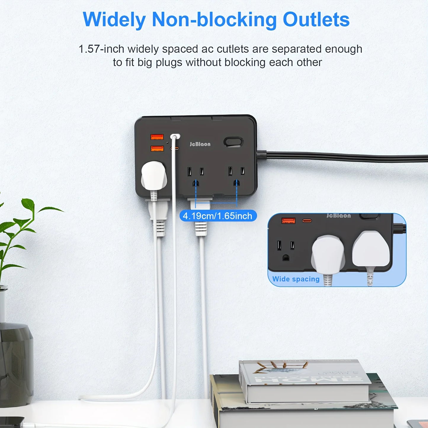 Extensión Multicontacto con USB y USB-C (Protección contra Sobretensión)