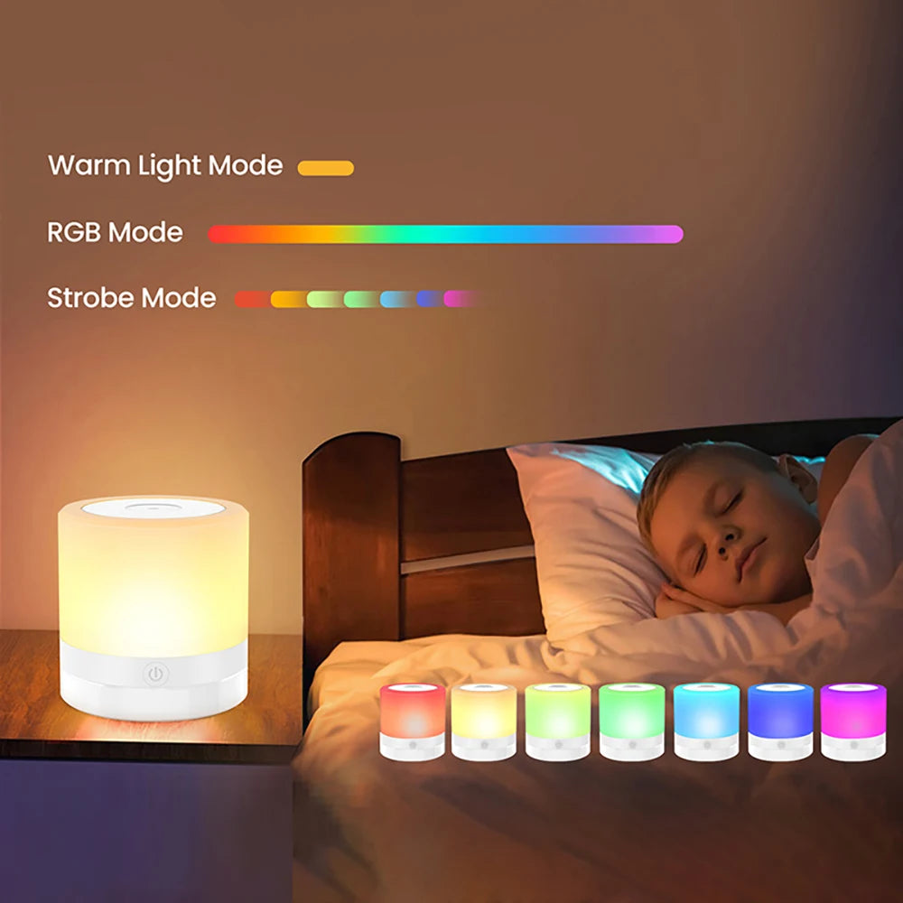Lámpara de Noche LED RGB con Control Remoto