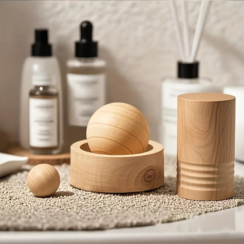 Difusor de Aroma de Madera para Aceites Esenciales – Mini Difusor Natural para Coche y Hogar