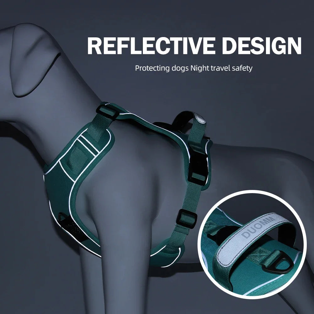 Arnés Antitirones para Perro Ajustable con Diseño Reflectante