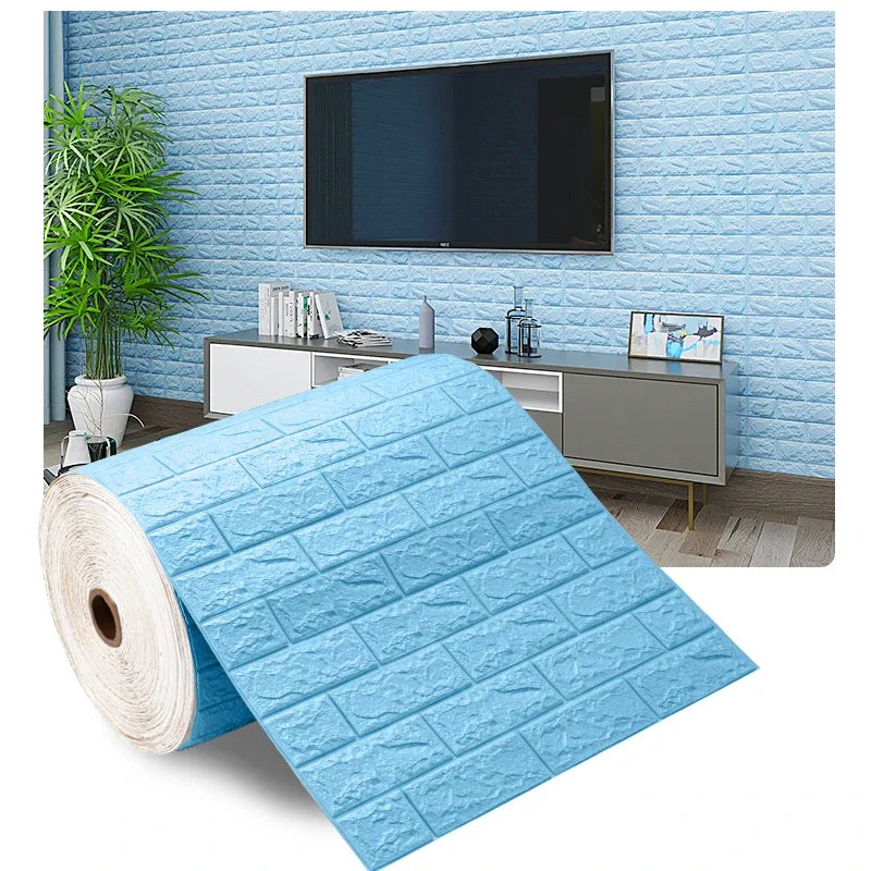 Papel Tapiz Adhesivo 3D Tipo Ladrillo