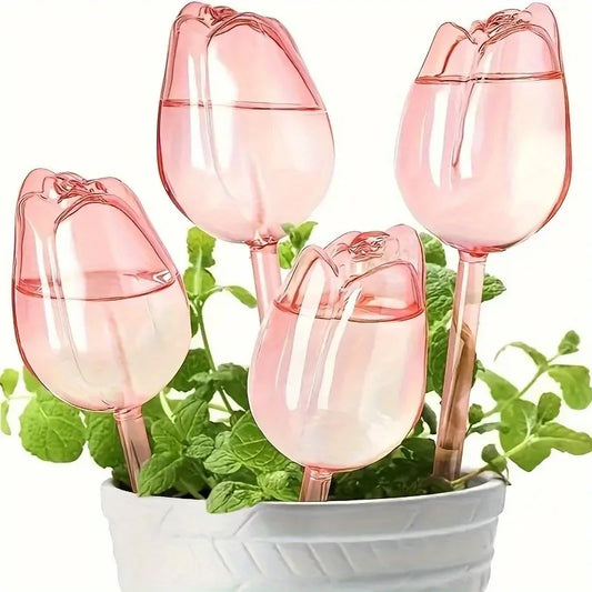 Regador Automático para Plantas en Forma de Tulipán - Plantas Decorativas